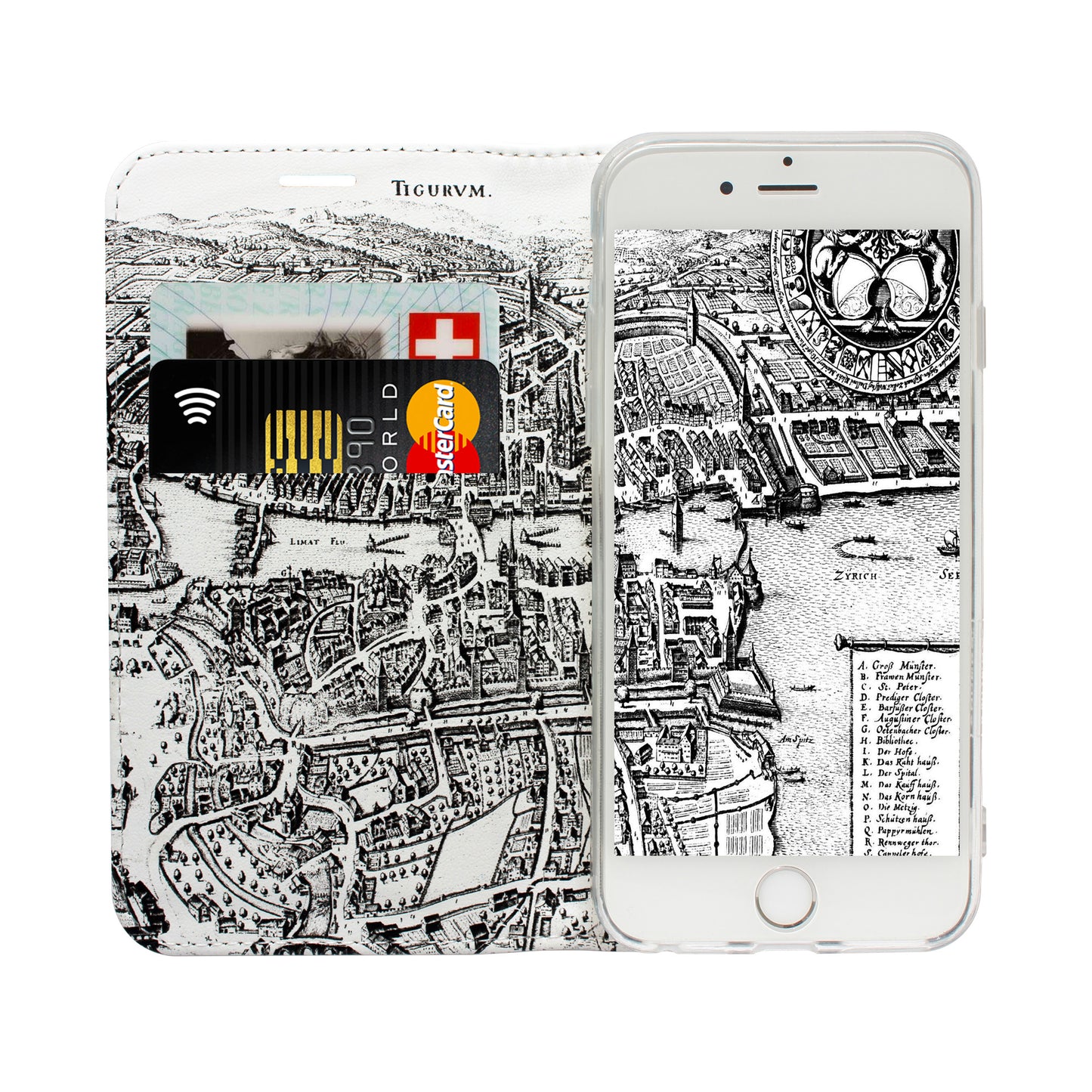 Zürich Merian Panorama Case für das iPhone 5/5S/SE 2016