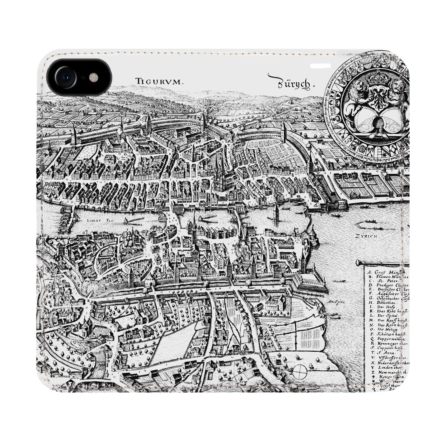 Zürich Merian Panorama Case für das iPhone 6/6S/7/8/SE 2020/SE 2022