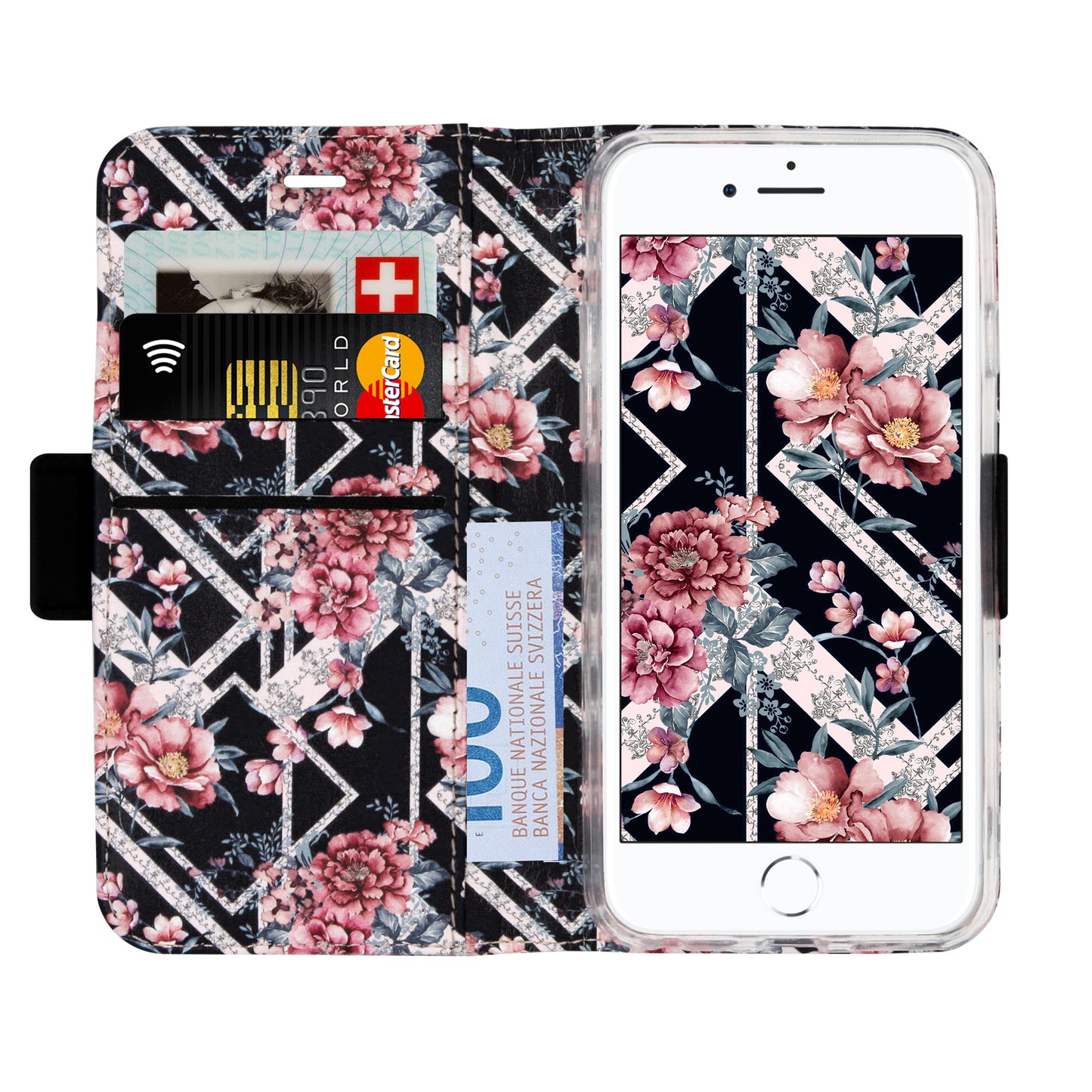 Black Flower Victor Case for the iPhone 6/6S/7/8/SE 2020/SE 2022