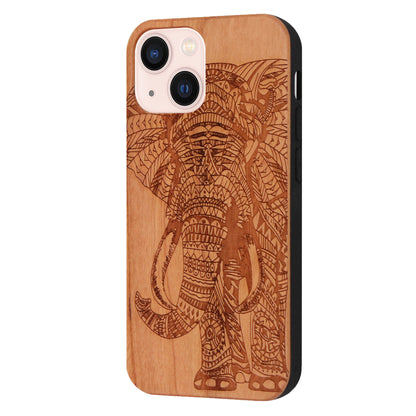 Elefanten Eden Case aus Kirschholz für das iPhone 13/14