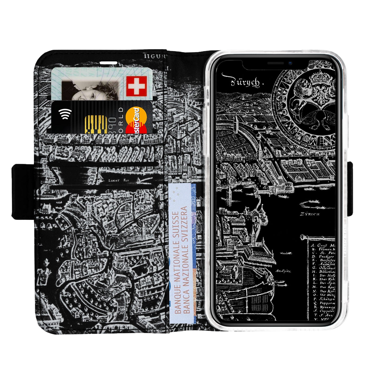 Zürich Merian Negativ Victor Case für das iPhone 13 Pro Max