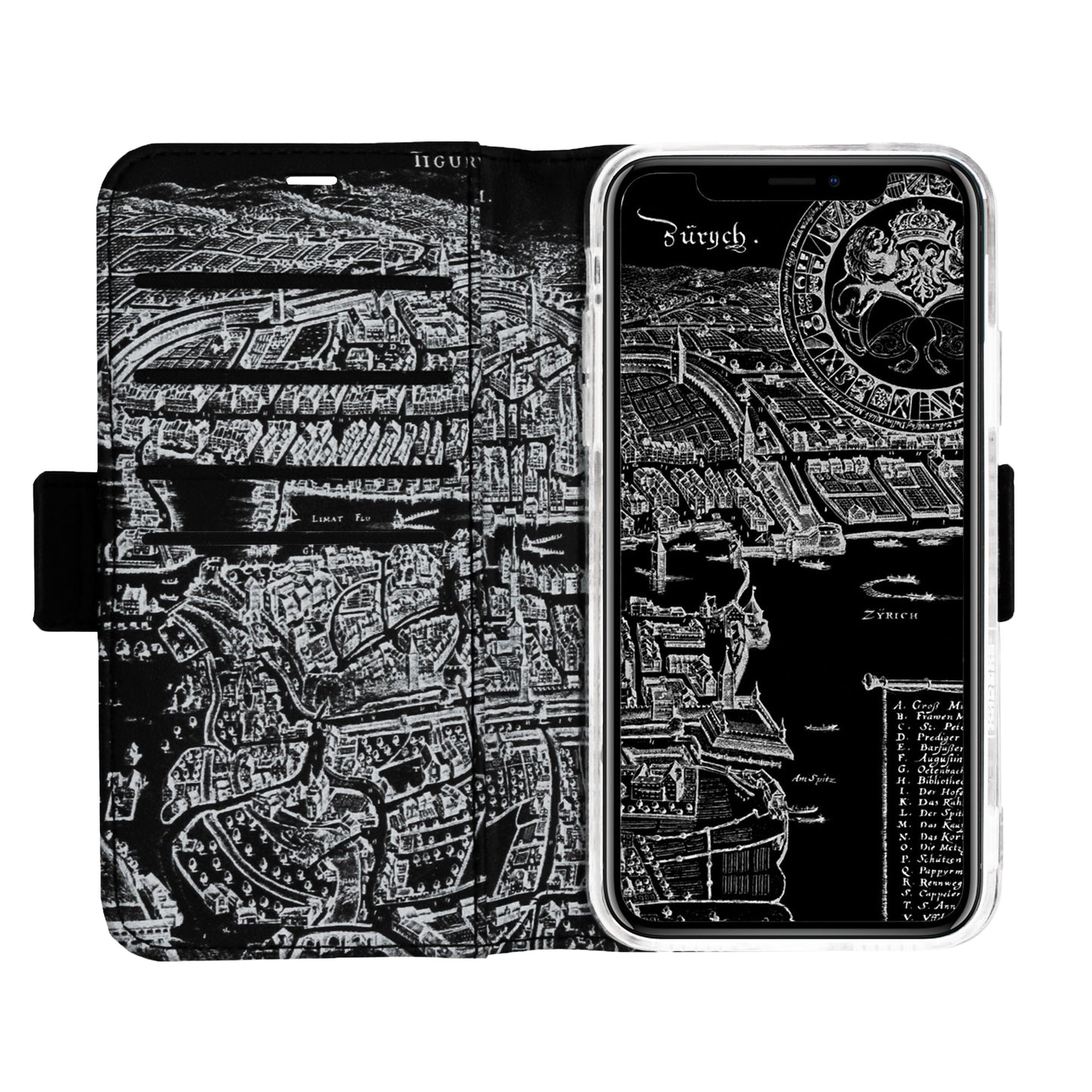 Zürich Merian Negativ Victor Case für das iPhone 13 Pro Max
