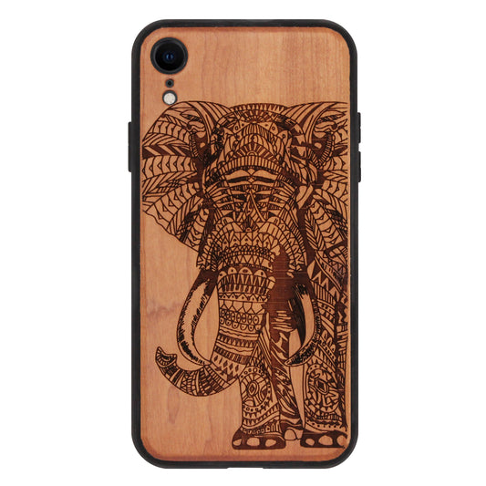 Elephant Eden Case made with Cherry Wood for the iPhone XR