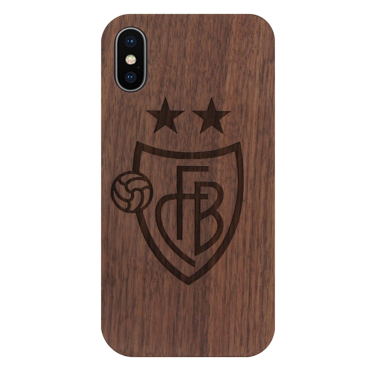 FC Basel Eden Case made with Walnut Wood for the iPhone XS Max