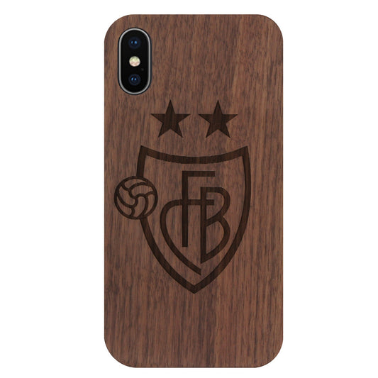 FC Basel Eden Case made with Walnut Wood for the iPhone XS Max