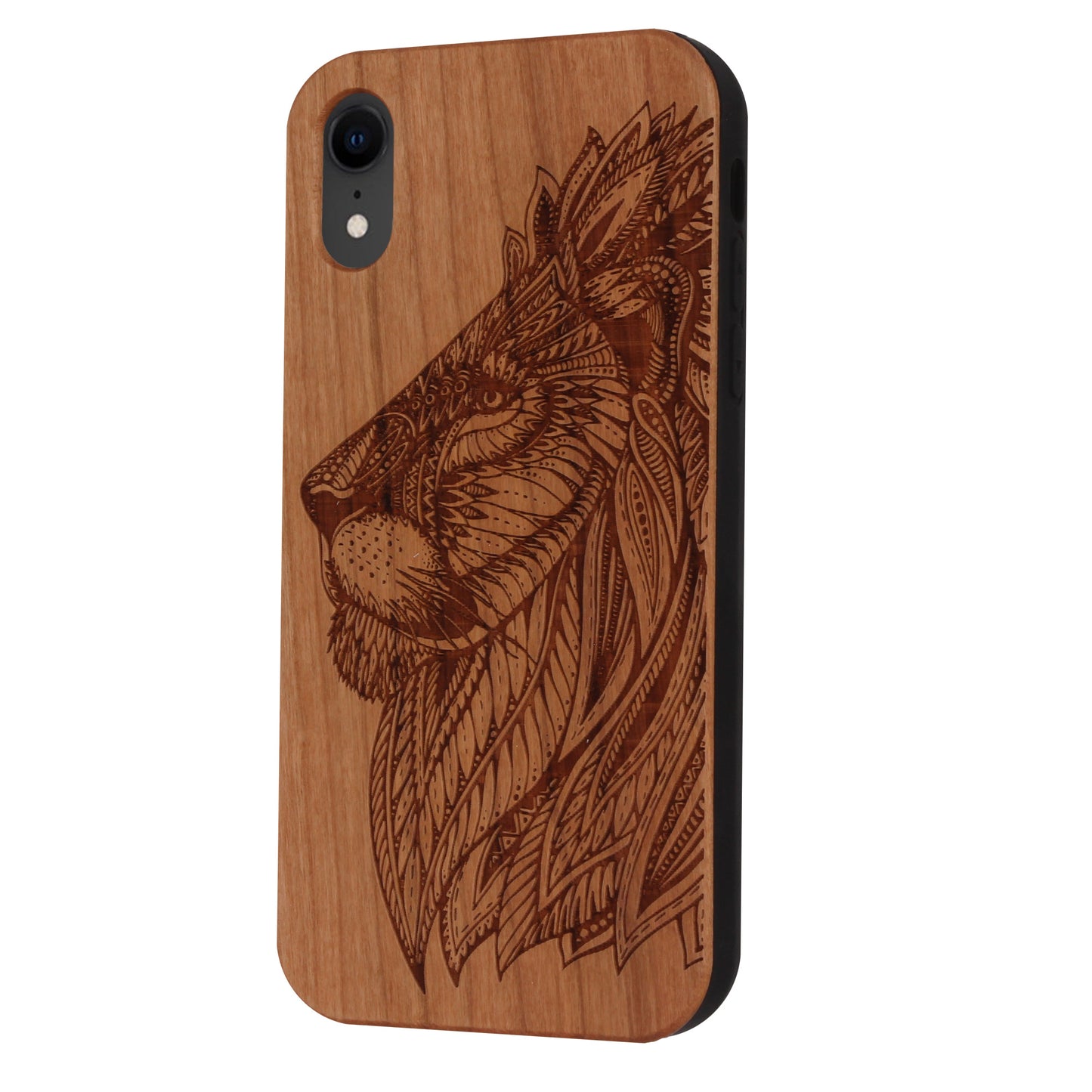 Lion Eden Case made with Cherry Wood for the iPhone XR