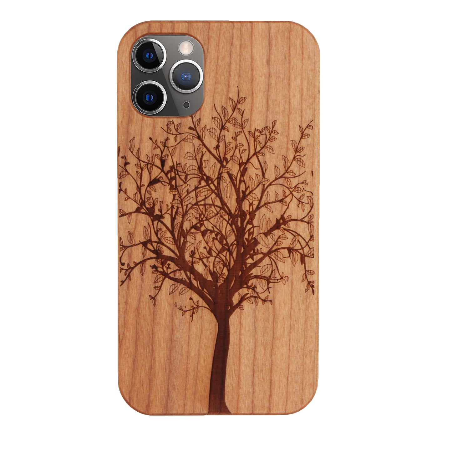 "Tree of Life" Eden Case made with Cherry Wood for the iPhone 11 Pro