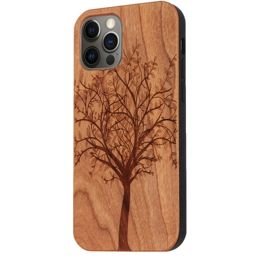 "Tree of Life" Eden Case made with Cherry Wood for the iPhone 12 / 12 Pro 