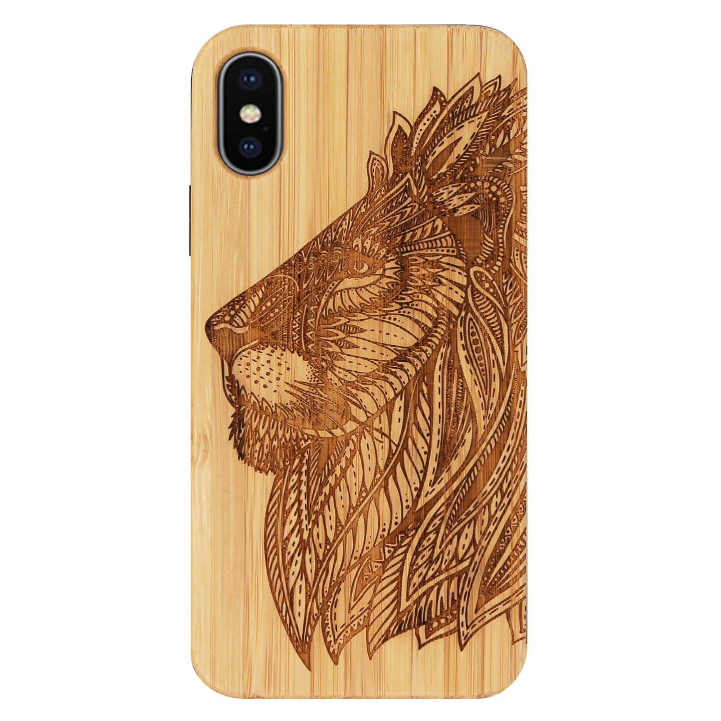 Lion Eden Case made with Bamboo for the iPhone X / XS