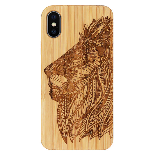 Lion Eden Case made with Bamboo for the iPhone X / XS