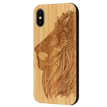 Lion Eden Case made with Bamboo for the iPhone X / XS