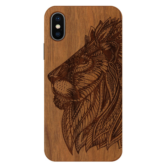 Lion Eden Case made with Cherry Wood for the iPhone X / XS