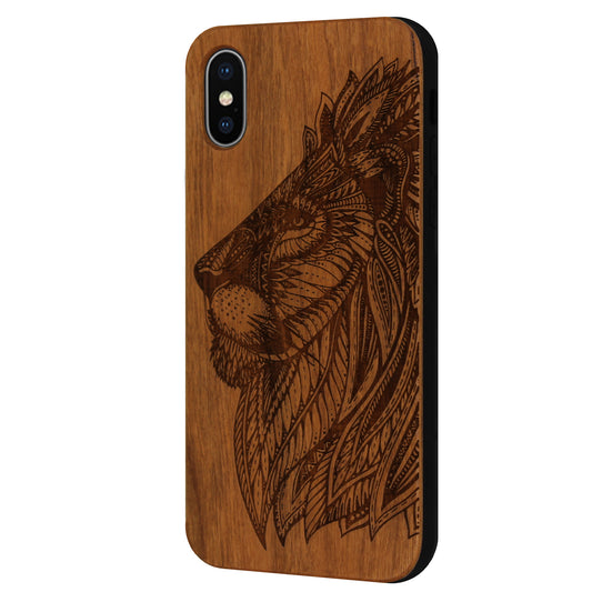 Lion Eden Case made with Cherry Wood for the iPhone X / XS