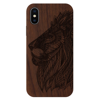 Lion Eden Case made with Walnut Wood for the iPhone X / XS