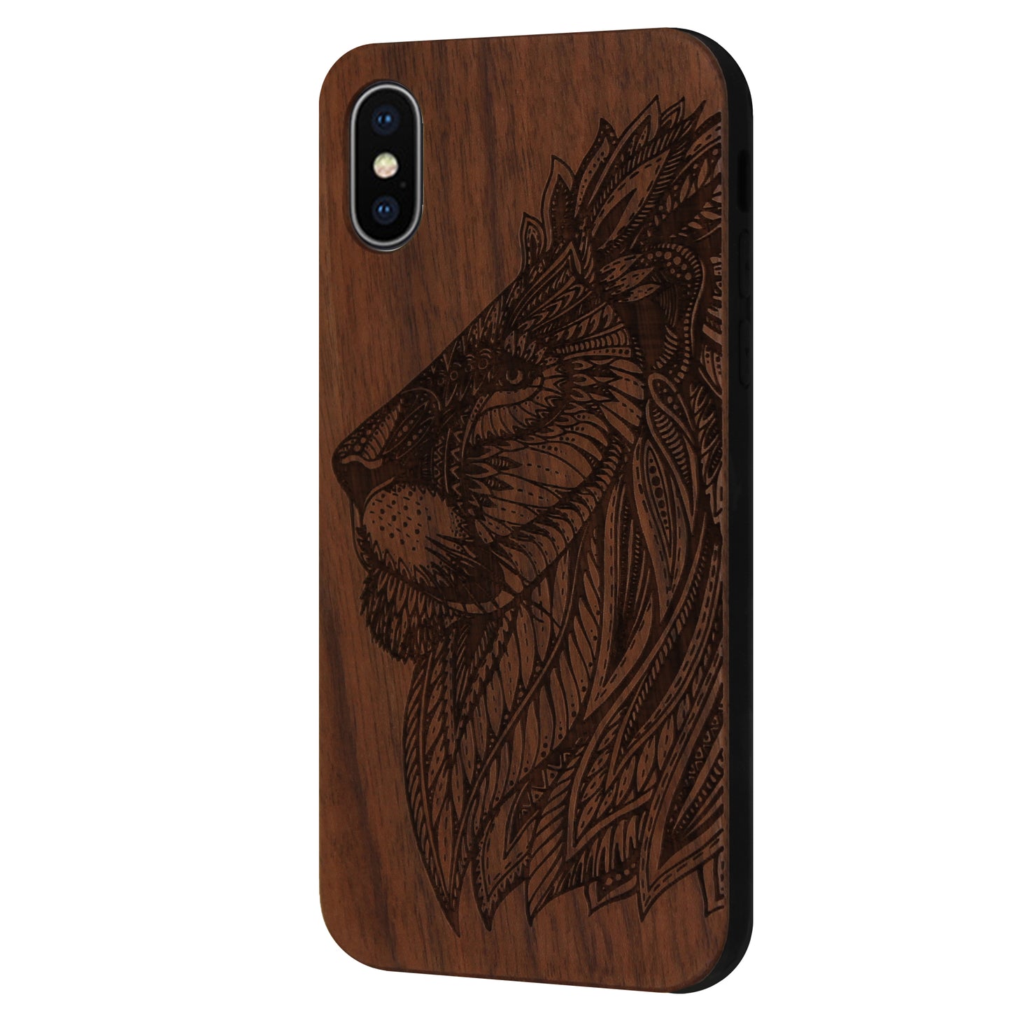 Lion Eden Case made with Walnut Wood for the iPhone X / XS
