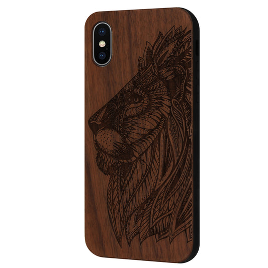 Lion Eden Case made with Walnut Wood for the iPhone X / XS