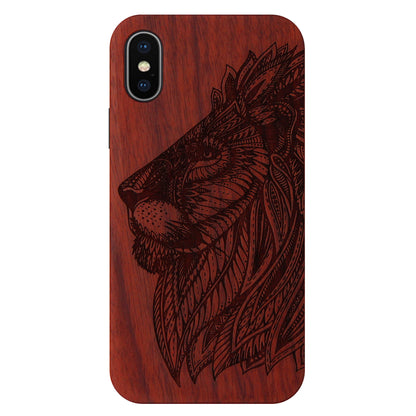 Lion Eden Case made with Rose Wood for the iPhone X / XS