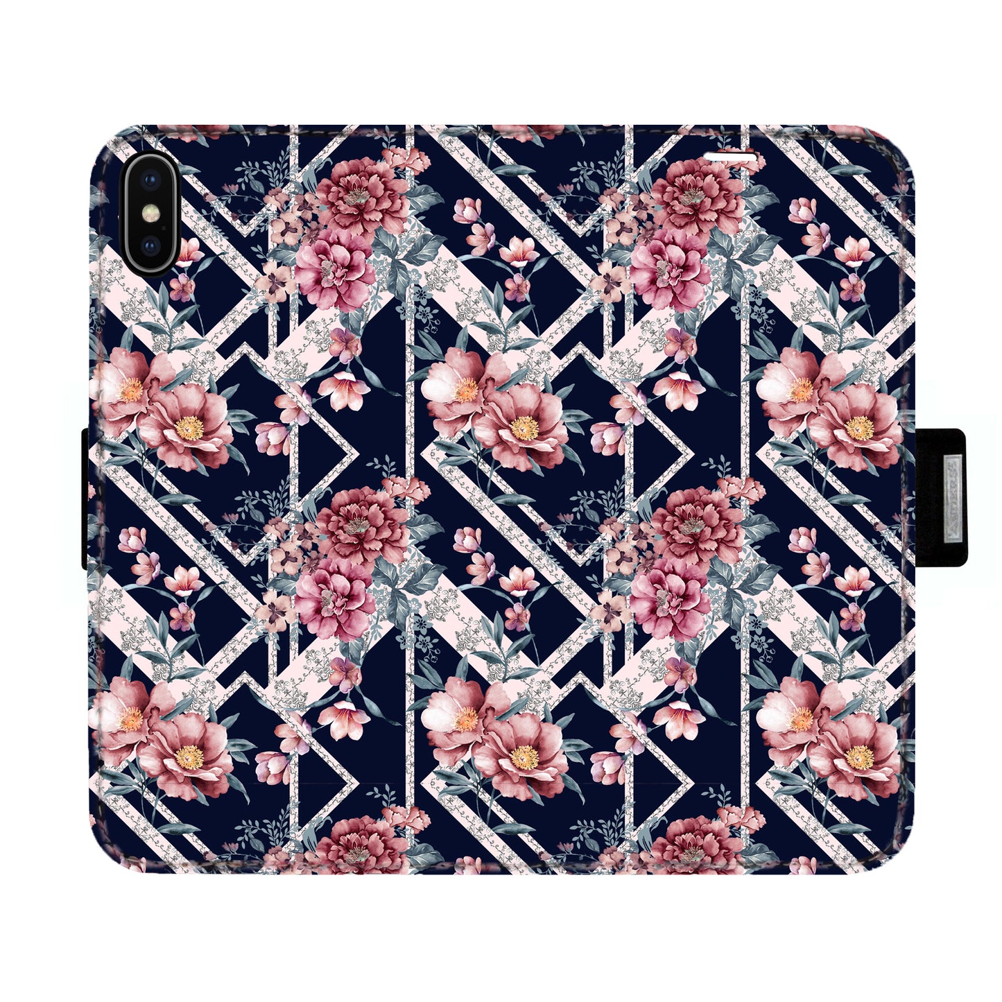 Black Flower Victor Case für das iPhone X / XS