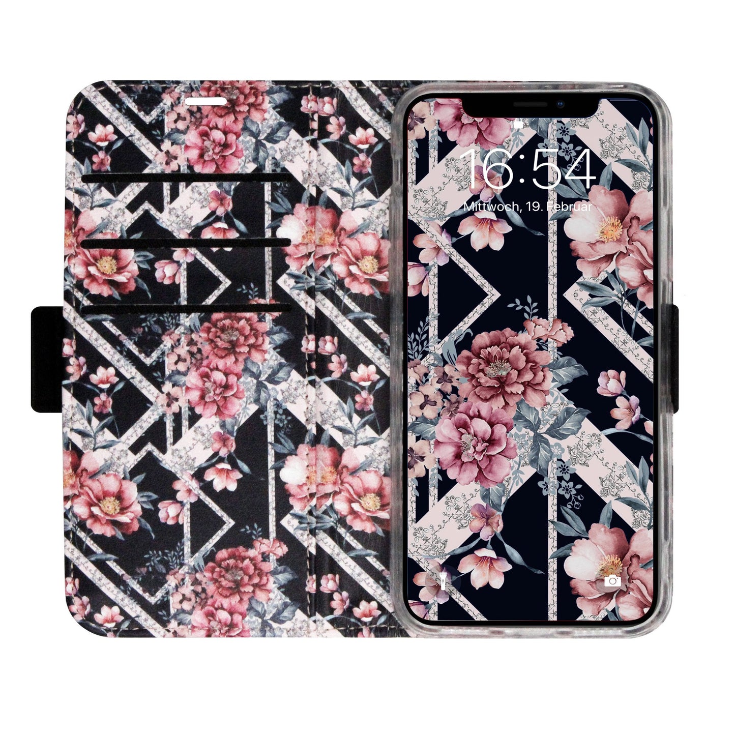 Black Flower Victor Case für das iPhone X / XS