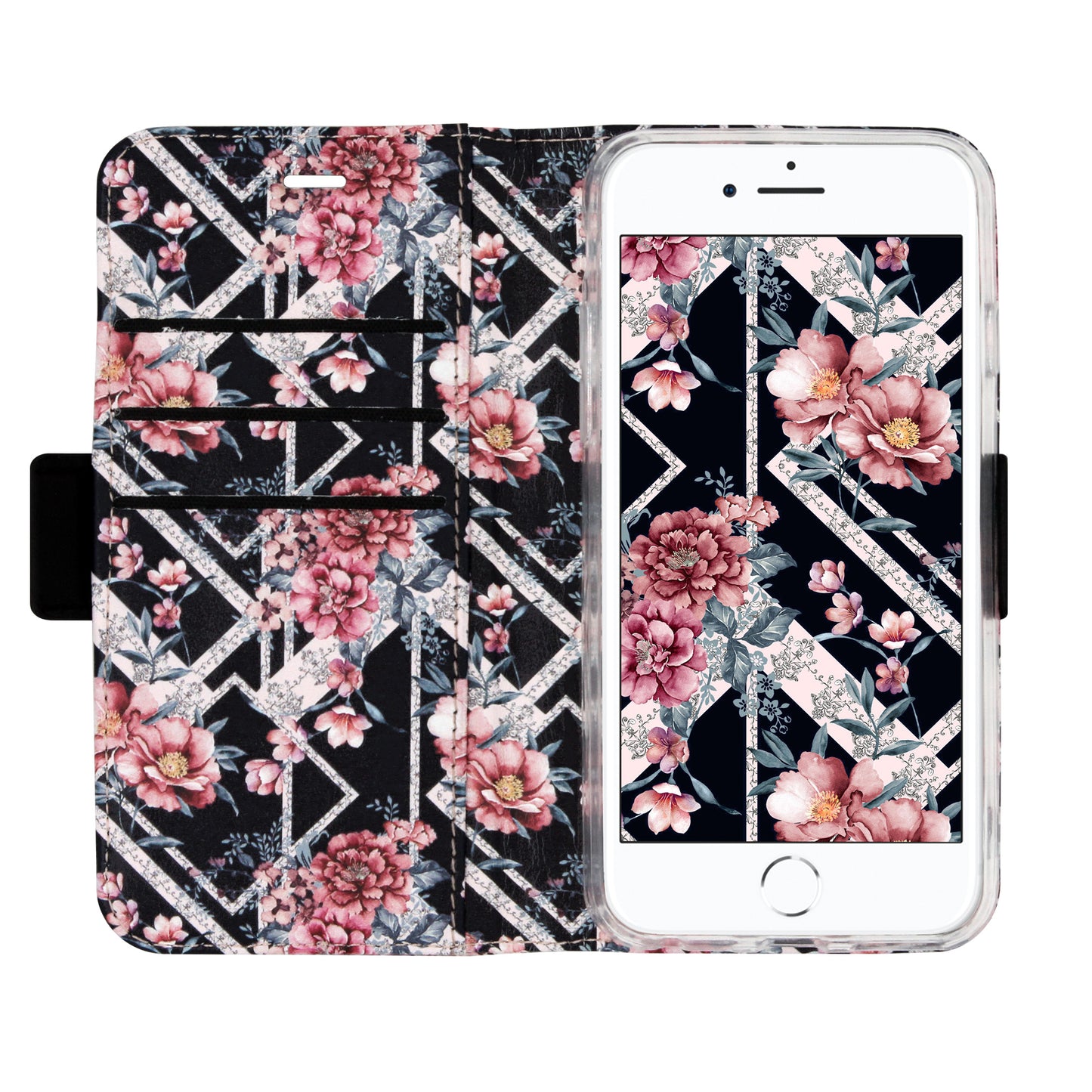 Black Flower Victor Case for the iPhone 6/6S/7/8/SE 2020/SE 2022