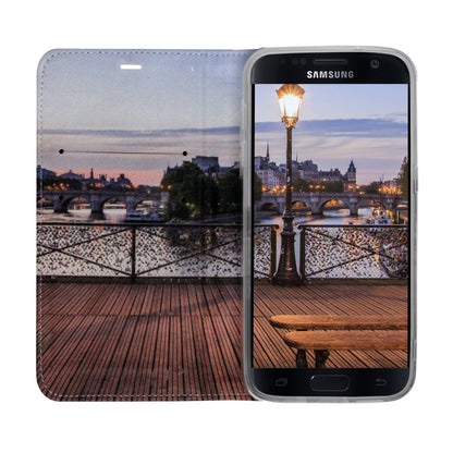 Paris City La Seine Panorama Case für das Samsung Galaxy S7