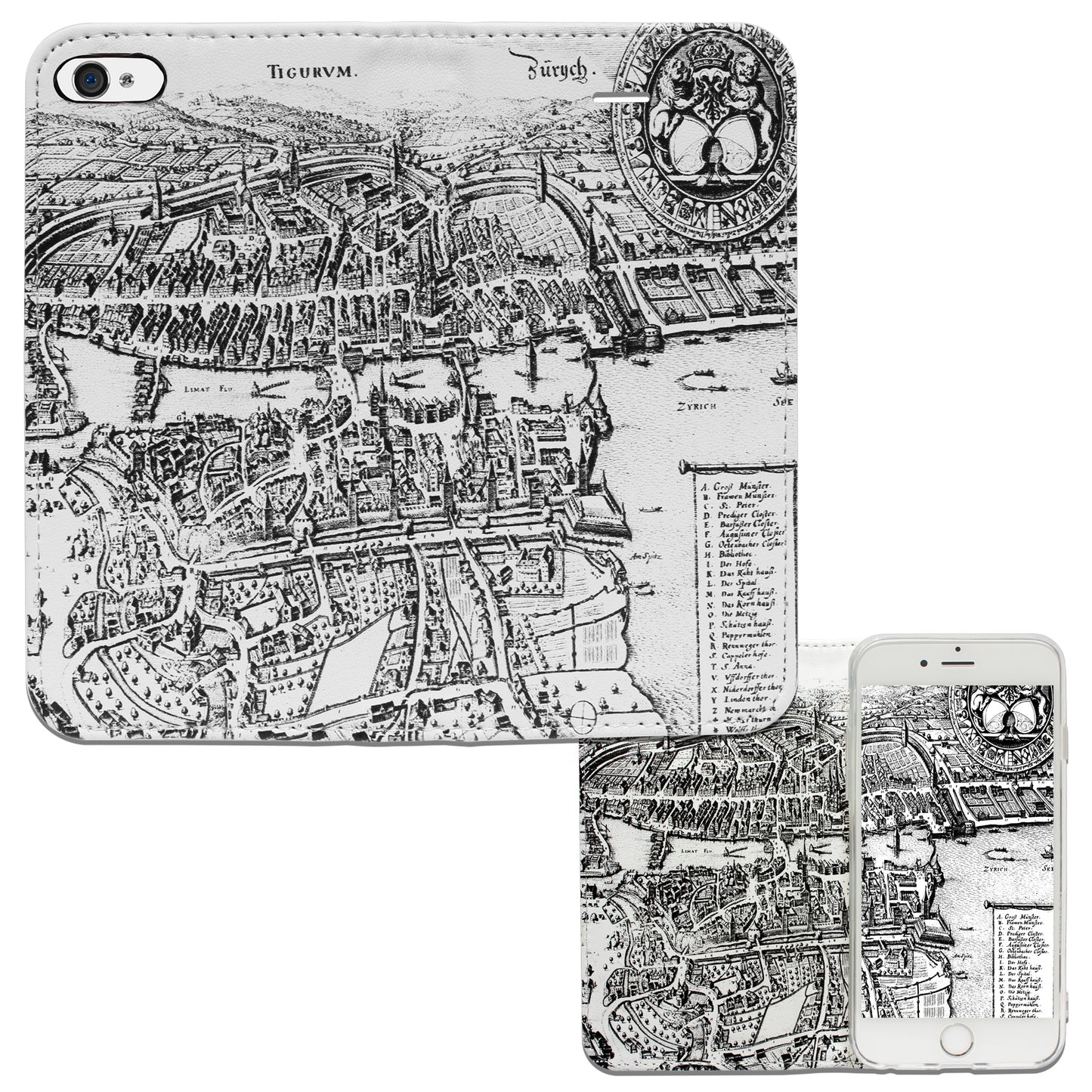Zürich Merian Panorama Case für das iPhone 5/5S/SE 2016